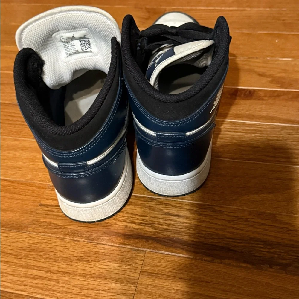 Jordan retro 1 Navy and White High-Top Sneakers size 6.5Y - Picture 4 of 5